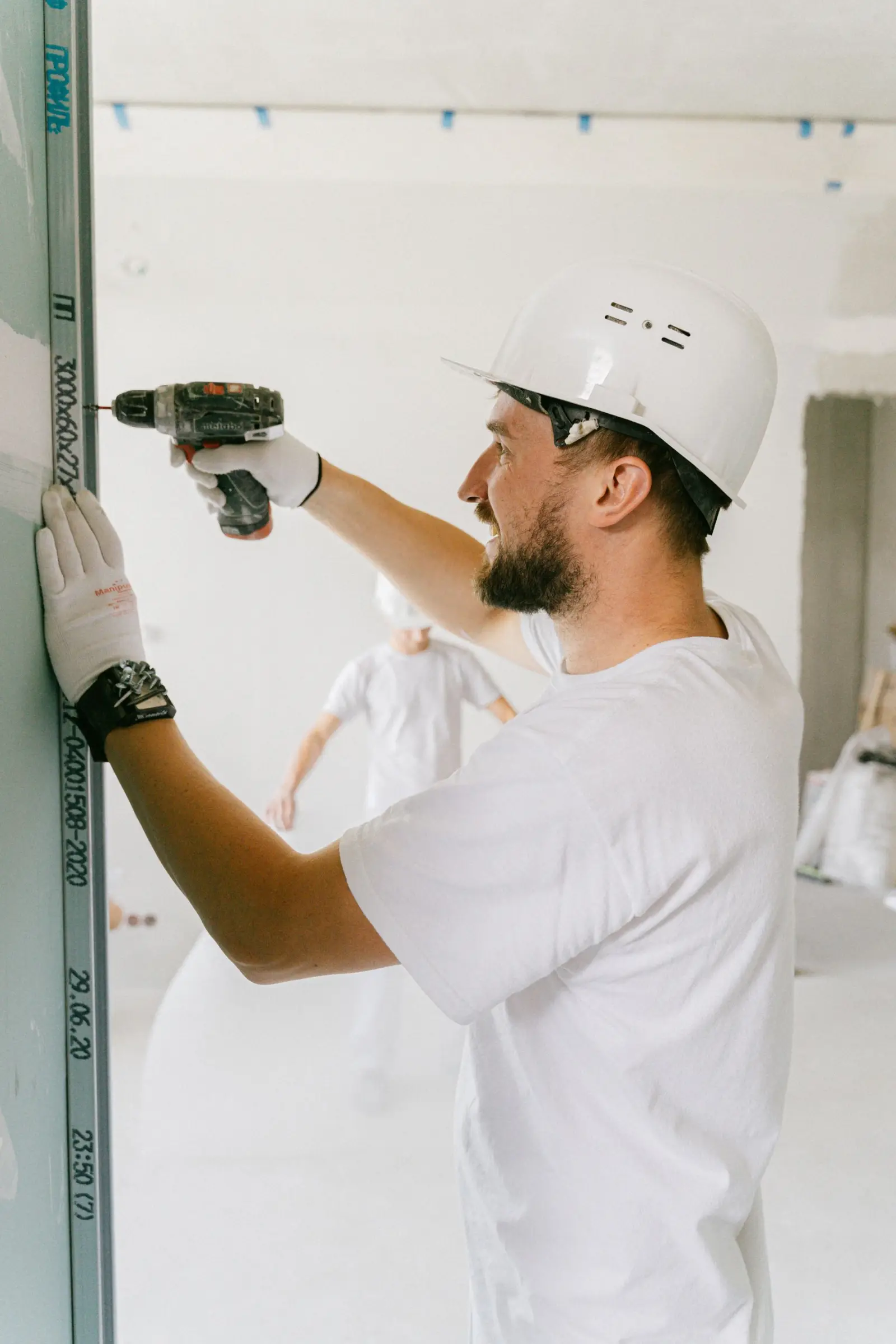Drilling into a wall to fix a bracket